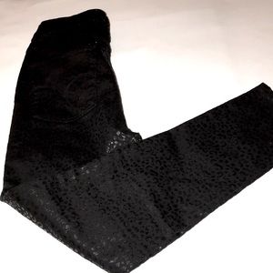 Women’s LEVI 721 High Rise Skinny Stretch Black Jeans Wild Cat Jeans Sz 29